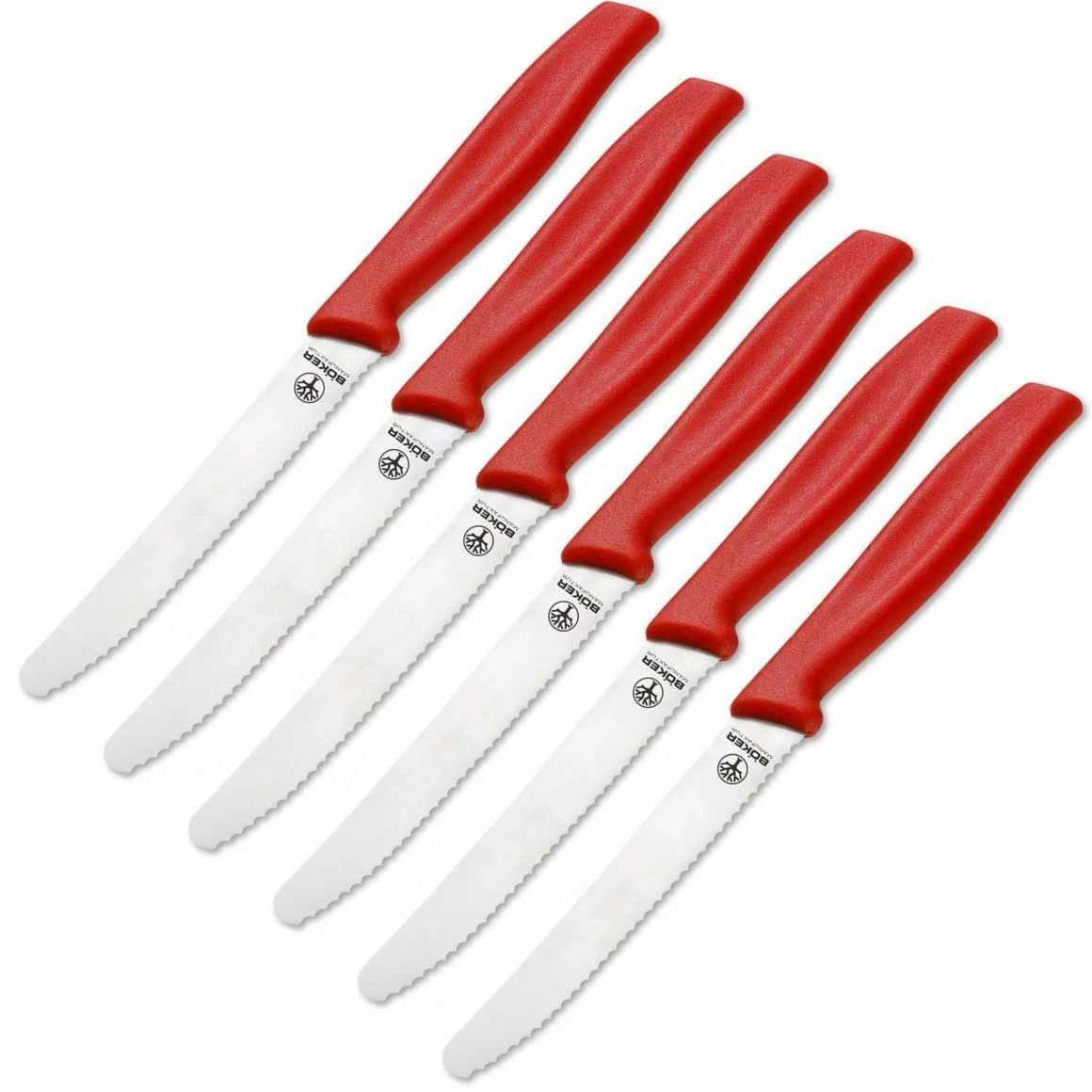 BÖKER BRÖTCHENMESSER ROT SET 6 STÜCKE 03BO008 1 BÖKER BRÖTCHENMESSER ROT SET 6 STÜCKE 03BO008