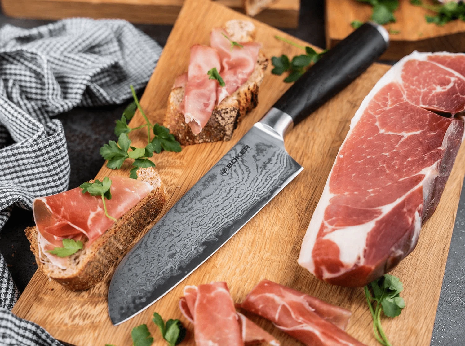 Boker Manufaktur Solingen MEISTERKLINGE DAMAST SANTOKU 130952DAM 4 Boker Manufaktur Solingen MEISTERKLINGE DAMAST SANTOKU 130952DAM – Bild 4