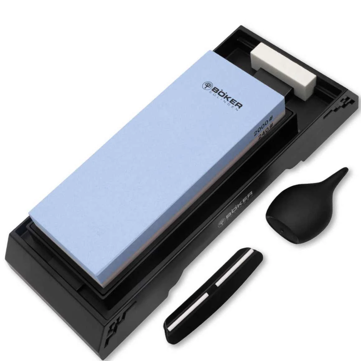 Boker Manufaktur Solingen Combi Water Stone Sharpening Station 240 / 2000 09BO376 1 Boker Manufaktur Solingen Combi Water Stone Sharpening Station 240 / 2000 09BO376